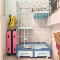  Luxury cat cage Cat villa with toilet two or three floors kitten home indoor clearance cat house cat house cage cat nest