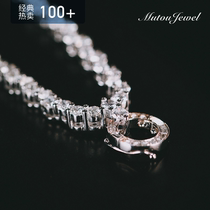The pre#v形钻石项链裸链贵妇标配奢华百搭王配钻桃翡翠大白 elegance of the elegant accompanying