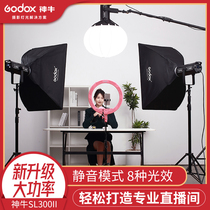 God Bull SL300II Photographic Lamp 2nd Generation Professional Clothing Straight Sowing Room Spherical sun soft light Changliang LED Tonic Light Lamp