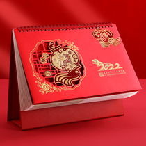 2022 Taiwan calendar New Year national tide calendar desktop ornaments customized large open carving Hollow craft 2021 creative month calendar big grid notepad Enterprise office printing custom logo customization