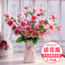 Living room simulation flower decoration decoration fake flower rose dried flower bouquet small potted dining table coffee table silk flower bedroom ornaments