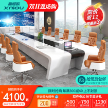 Paint conference table long table simple modern office furniture large conference table and chair combination strip training table