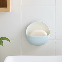Qiyou soap holder suction cup drain soap box traceless wall-mounted plastic soap box bathroom supplies