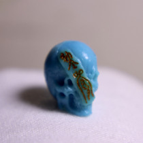 Gilt charm violent blue mark skull tee top bead back Cloud pendant wenplay accessories natural green pine carving best