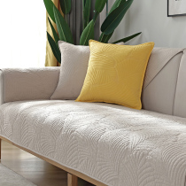 Nordic minimalist pure colour sofa cushions all season pure cotton cloth Anti Slip Cushions Winter Universal Modern Sofa Cover Scarves