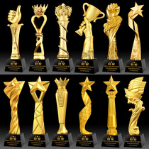 Resin Trophy Custom Crystal Trophy Student Competition Music Creative Trophy Veterans School Graduation Commemoration