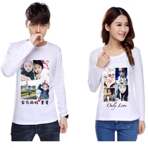 Class clothing custom diy sweethearts shirt photo photo photo photo logo printed clothes T-shirt short sleeve above