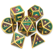 Metal multi-sided dice COC board game group TRPG Cthulhu color Dragon Dungeons and Dragons DND dice 20-sided