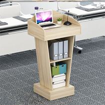 Podium Training class podium Solid wood Broadcasting host desk School classroom teacher podium table Speaker platform Solid wood