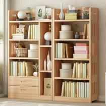 Full Solid Wood Home Modern Simple Children Students Landing Bookshelves Bedroom Pine Wood Storage Containing Bookcase