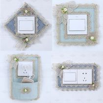 Switch stickers Nordic style multifunctional double socket protective cover Wall anti-dirt cover ugly decorative patch frame simple