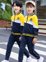 Kindergarten garden clothes Spring and Autumn Winter first grade class school uniforms set pupils children British sports style customization