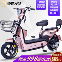 National standard new adult electric bicycle 48v female small mini double pedal motorcycle scooter lithium battery car