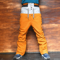 Limited time special Japan Jackfrost professional ski pants thin high waist low crotch camel color dark blue texture excellent