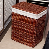 Dirty clothes storage basket Net Red fashion light luxury ins Wind vine weaving large capacity bathroom toilet special basket