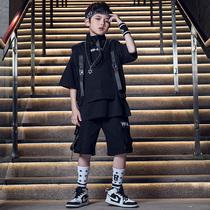 Hip Hop Hip Hop Hip Hop Set Boys Shorts Overalls Costume Kids Loose Summer Performance Costume