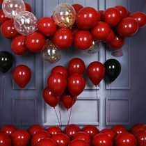 Wedding homeowner bedroom decoration man balloon Birthday party Knot gem network Red transparent double layer steam ball ball flying metal