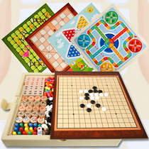 Flying Chess Checkers Gobo Fighting Snake Chess Childrens Board Two-in-One Multifunctional Student Puzzle Chess