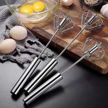 Semi-automatic whisk press small stainless steel household non-electric cream whisker Manual egg blender