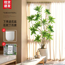 Lily bamboo simulation green plant high-end light luxury indoor plant decoration decoration large living room bionic flower potted fake tree