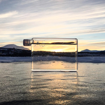 House × Memobottle flat paper water bottle creative portable small kettle convenient environmental protection handy transparent bottle