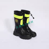 Insulation slip resistant boots firefighters extinguishing protective rubber boots fire job boots with steel plates Baotou Steel