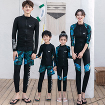 New wetsuit woman long sleeve long pants split swimsuit snorkeling male couple jellyfish with baby sunscreen jellyfish