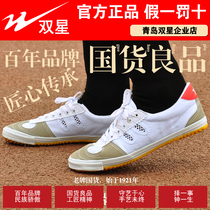 Double Star Mens Canvas Volleyball Womens Table Tennis Track and Field Children Tai Chi Wushu Practice Football Training Taekwondo Sneakers