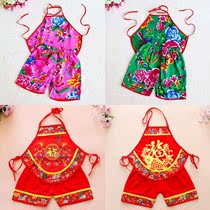  Belly summer girls childrens baby thin pure cotton silk men and women baby suit national style 0-1-2 years old