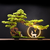 Lifeng simulation tree Welcome pine bonsai fake tree green plant potted hotel club home soft decoration entrance decoration