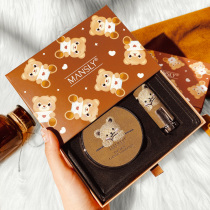 Little bear embroidery set air cushion bbcream lipstick makeup two-piece concealer moisturizing oil control without decolorization to girlfriend