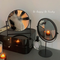 High color value in wind small mirror makeup mirror desktop can be portable home desktop dresser princess double-sided mirror