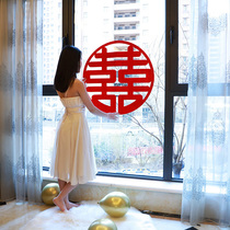 Wedding wedding accessories wedding supplies flock cloth decoration Daquan electrostatic large window grilles layout door stickers