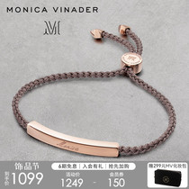 Monica Vinader Monica star with the same MV bracelet Female custom lettering jewelry male couple hand rope silver