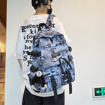 Schoolbag male college students large capacity high school junior high school students Chao brand Harajuku style trend backpack female ins cool
