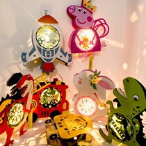 Mid-Autumn Festival children cartoon portable light lantern toy kindergarten Non-Woven Hand diy material Lantern