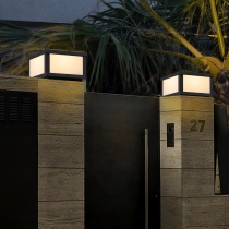 Solar Column Headlights Modern Minima Outdoor Waterproof Courtyard Outdoor Villa Walled Garden Pillar Lamppost Lamp