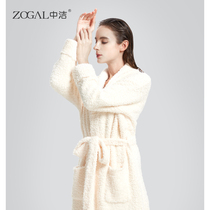 Zhongjie bathrobe winter thick ladies plus velvet warm Mens bathrobe soft high-grade five-star hotel couple robe