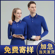Team building clothing work clothes custom long-sleeved polo shirt autumn and winter work clothes custom lapel cultural shirt t-shirt printing logo