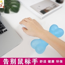 Cartoon creative cute silicone office pillow heart-shaped transparent mouse pad wrist hand support crystal wrist pad prevention