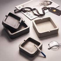 Nordic Square Large Ashtrays Office Atmosphere Minima Anti Fly Ash with lid Home Living room Modern Decorative Pendulum