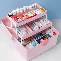 Medical box Household family pack large capacity Childrens convenient multi-layer classification First aid small storage box Medical box