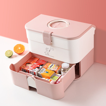 Medical box household large-capacity drug storage box family home medical medicine box multi-layer medicine box storage box