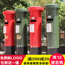 Model mailbox decoration shop ornaments Post number extra large mailbox bar ornaments Post box Vintage Wrought iron clothing