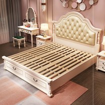 mei shi chuang real wood bed 1 8 meters bed modern minimalist ou shi chuang princess bed 1 5 meters bed light luxury wedding bed