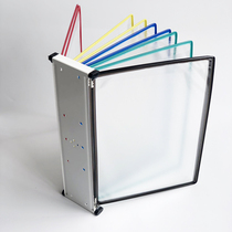 Wen Jiu 10-page wall-mounted data rack A4 standard work instruction display folder document rack A4 5-page 10-page wall-mounted display folder display rack page-turning wall-mounted data folder
