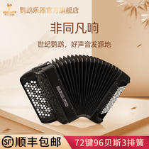Parrot Accordion Flagship Store SJY-2009 Century Parrot 96 Beth Bayan Musical Instrument Factory Direct Selling Children and Adults