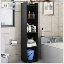 Bathroom shelf Nordic style bathroom shelf Multi-layer floor-to-ceiling wooden locker toilet toilet clip