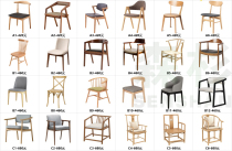 Nordic solid wood chair simple backrest leisure chair office meeting room table and chair light luxury dining room chair Chinese master chair