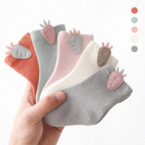 Baby socks spring and autumn cotton thin newborn baby newborn baby cute boneless 0-3 year old child stockings